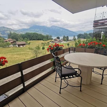 Neb-Thun Einigen, Wohnung Am See Spiez Extérieur photo